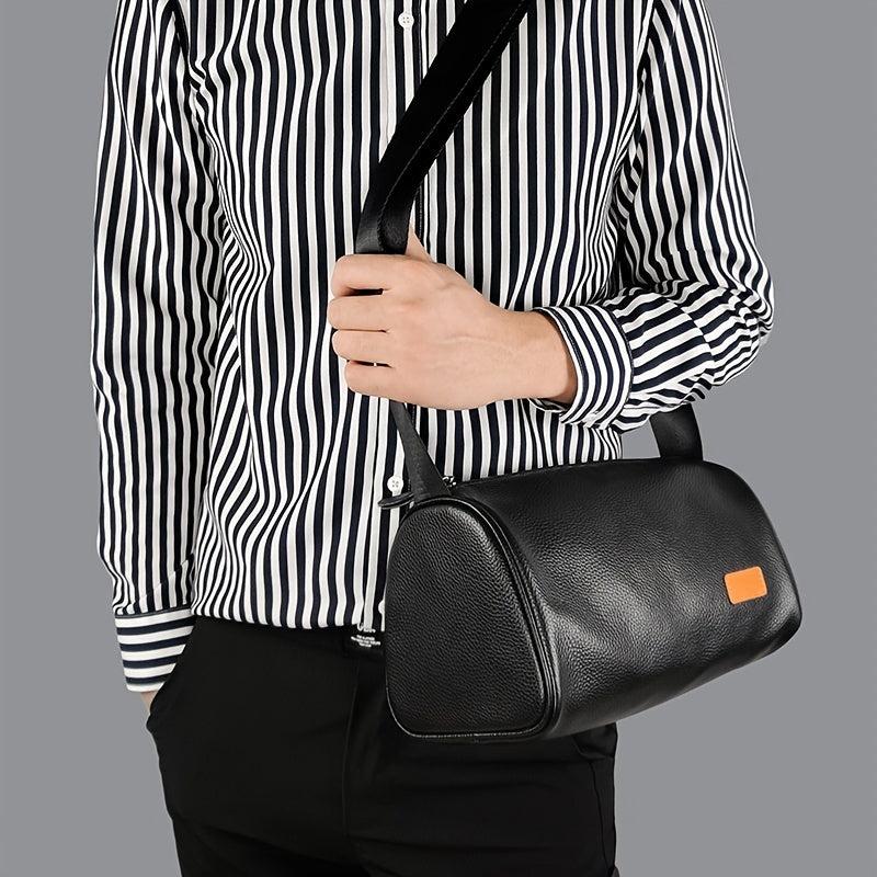 Leather Men's Messenger Bag Shoulder Bag Large Capacity Leather Sports Travel