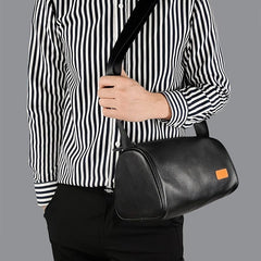 Leather Men's Messenger Bag Shoulder Bag Large Capacity Leather Sports Travel