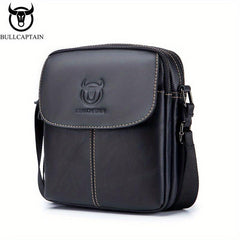 BULLCAPTAIN Large Capacity Leather Crossbody Bag