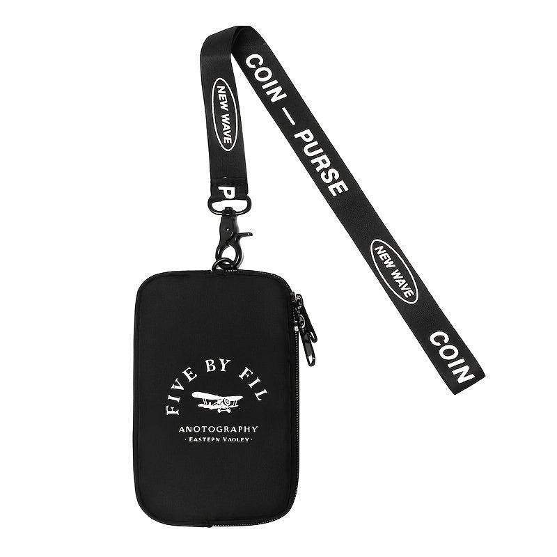 Men's Airplane Pattern Print Crossbody Bag