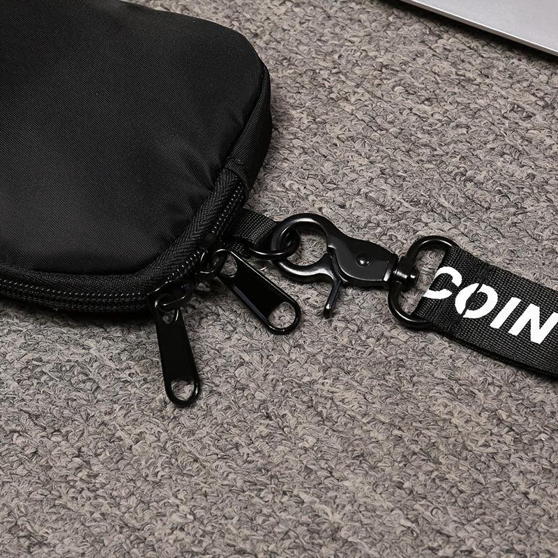 Men's Airplane Pattern Print Crossbody Bag