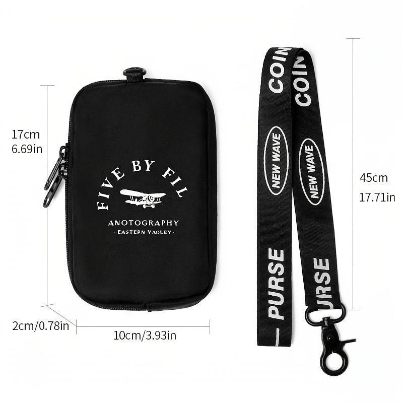 Men's Airplane Pattern Print Crossbody Bag