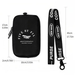 Men's Airplane Pattern Print Crossbody Bag
