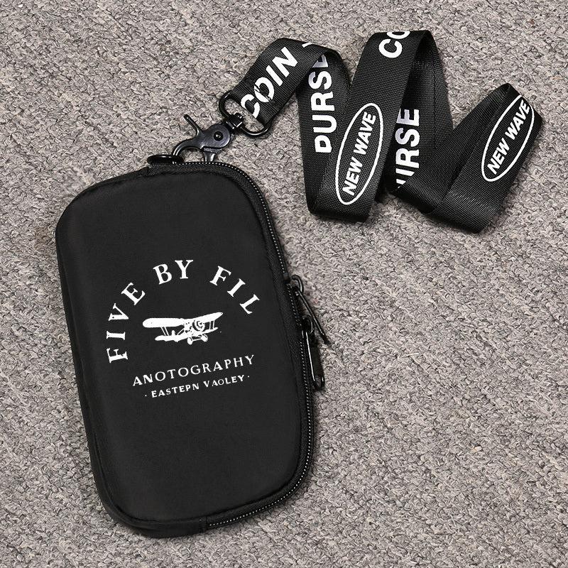 Men's Airplane Pattern Print Crossbody Bag