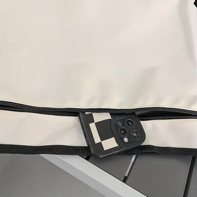 Nylon Letter Patch Square Bag Charm Shoulder Bag