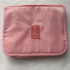 Portable Travel Cosmetic Bag with Hook Large Capacity Storage