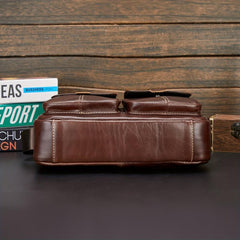 Men's Leather Shoulder Bag Vertical Business Casual Bag