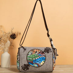 Casual Woven Chinese Knot Crossbody Bag