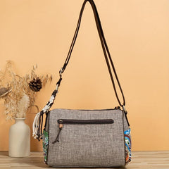Casual Woven Chinese Knot Crossbody Bag