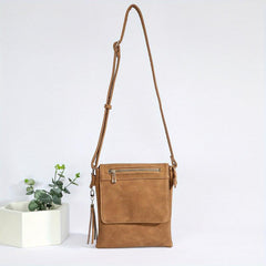 Casual Crossbody Bag PU Leather Shoulder Tote Messenger Bag