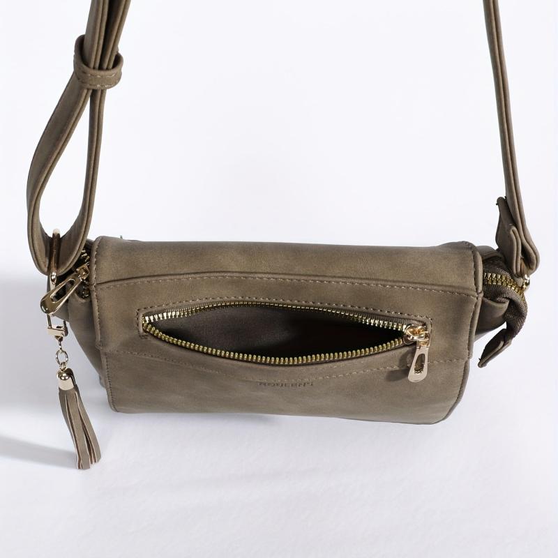 Casual Crossbody Bag PU Leather Shoulder Tote Messenger Bag
