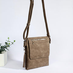 Casual Crossbody Bag PU Leather Shoulder Tote Messenger Bag