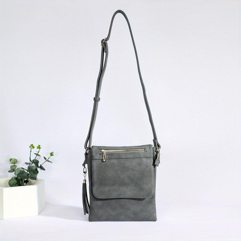 Casual Crossbody Bag PU Leather Shoulder Tote Messenger Bag