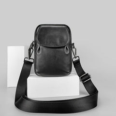 Men's Leather Crossbody Bag Mini Man Purse Small Side Bag For Men