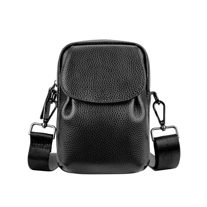 Men's Leather Crossbody Bag Mini Man Purse Small Side Bag For Men