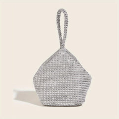 Triangle Clutch Bag Rhinestone Evening Bag for Party Wedding