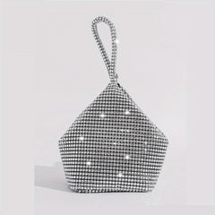 Triangle Clutch Bag Rhinestone Evening Bag for Party Wedding