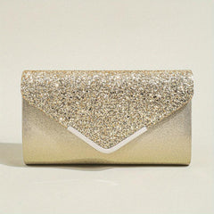 Sequins Decor Banquet Bag Classic Evening Bag For Party Women's Chain Bag