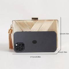 Braided Clutch Wallet Classic Evening Bag For Party Women's Wedding Bag