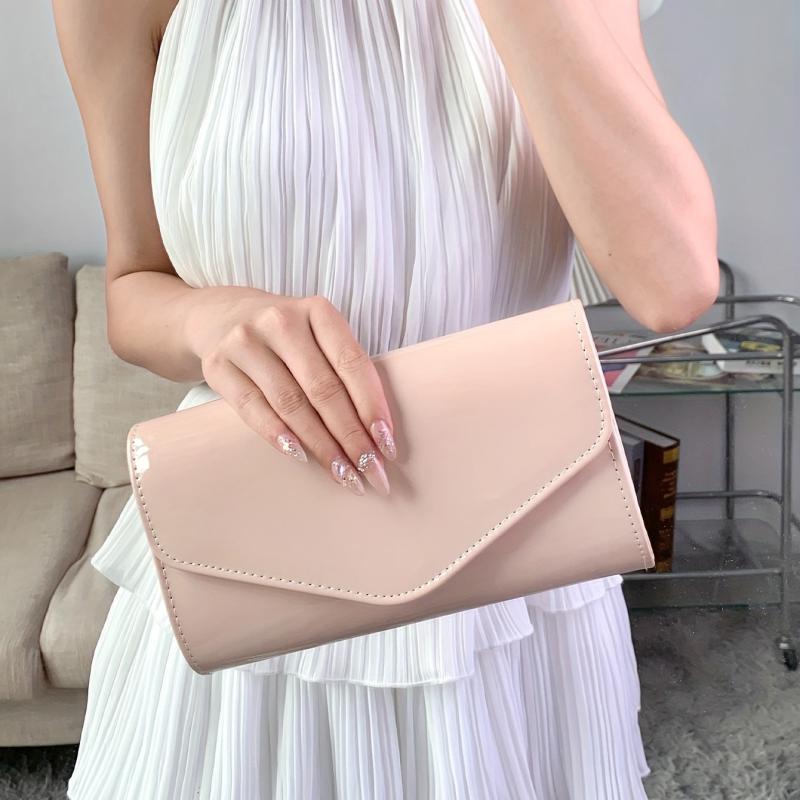 Versatile Flap Evening Clutch Purse Chain Shoulder Bag
