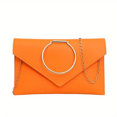 Stylish Circle Ring Clutch Purse Envelope Handbag