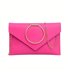 Stylish Circle Ring Clutch Purse Envelope Handbag