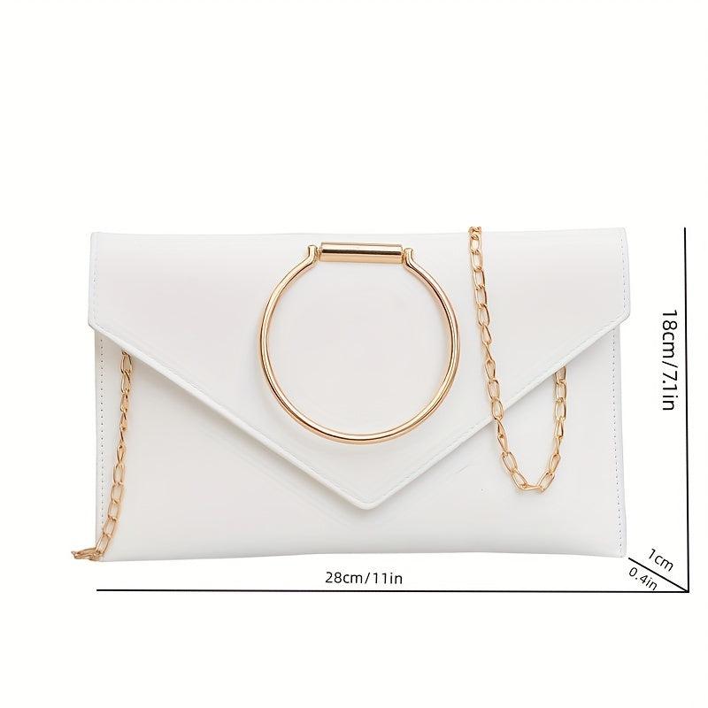 Stylish Circle Ring Clutch Purse Envelope Handbag
