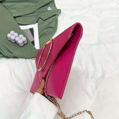 Stylish Circle Ring Clutch Purse Envelope Handbag
