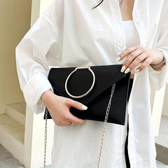 Stylish Circle Ring Clutch Purse Envelope Handbag