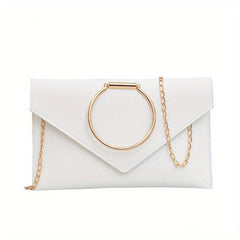 Stylish Circle Ring Clutch Purse Envelope Handbag
