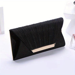 Glitter Envelope Chain Clutch Sparkly Evening Bag