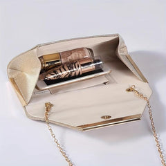 Glitter Envelope Chain Clutch Sparkly Evening Bag