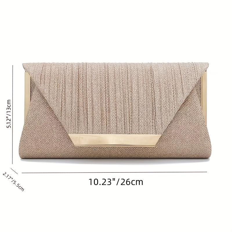 Glitter Envelope Chain Clutch Sparkly Evening Bag