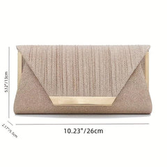 Glitter Envelope Chain Clutch Sparkly Evening Bag