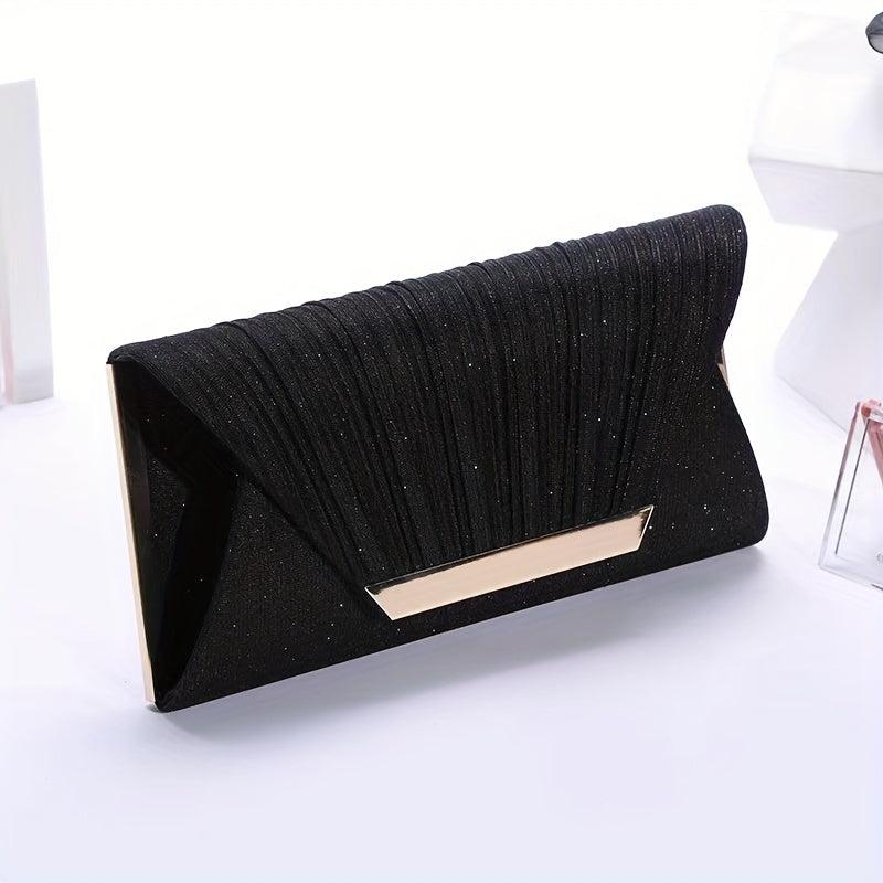 Glitter Envelope Chain Clutch Sparkly Evening Bag