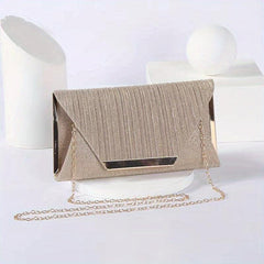 Glitter Envelope Chain Clutch Sparkly Evening Bag