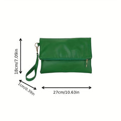 Minimalist Flap Clutch Bag Solid Wrist Purse Women's All Match Versatile