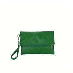 Minimalist Flap Clutch Bag Solid Wrist Purse Women's All Match Versatile