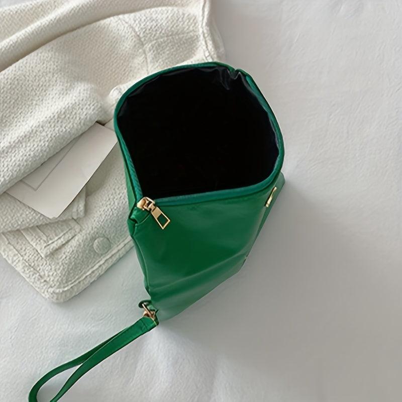 Minimalist Flap Clutch Bag Solid Wrist Purse Women's All Match Versatile