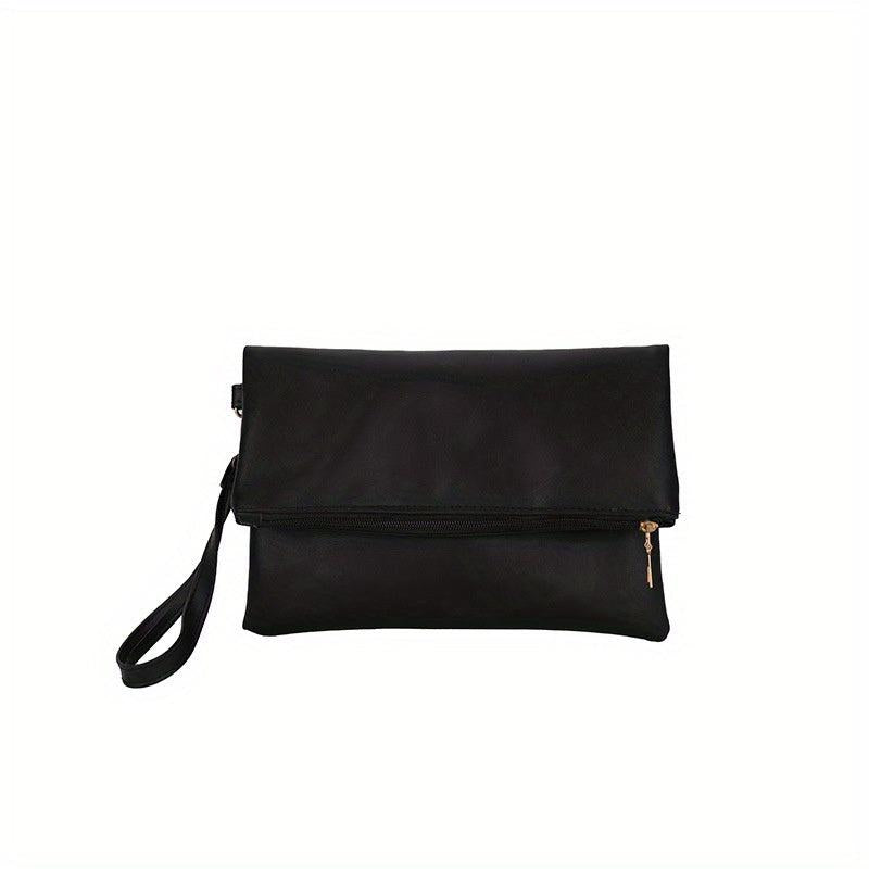 Minimalist Flap Clutch Bag Solid Wrist Purse Women's All Match Versatile