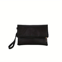 Minimalist Flap Clutch Bag Solid Wrist Purse Women's All Match Versatile