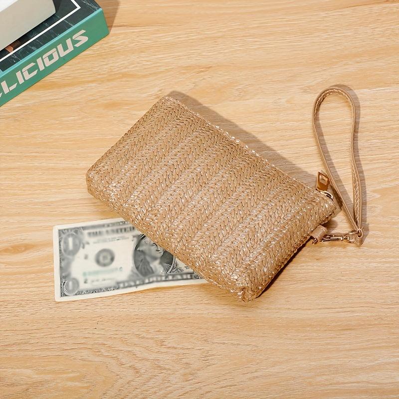 Women's Boho Woven Clutch Purses Mobile Phone Bag