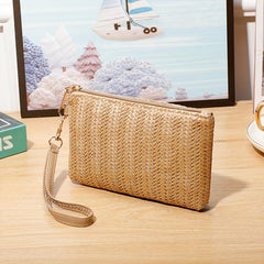 Women's Boho Woven Clutch Purses Mobile Phone Bag