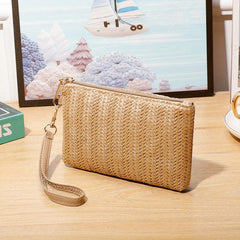 Women's Boho Woven Clutch Purses Mobile Phone Bag