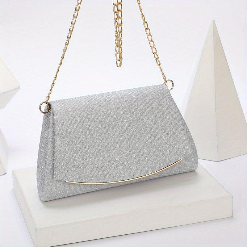 Glitter Evening Bag Chain Clutch Purse Wedding Party Prom