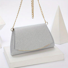 Glitter Evening Bag Chain Clutch Purse Wedding Party Prom