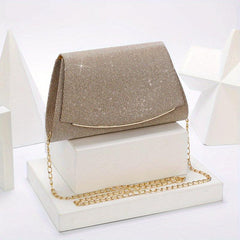 Glitter Evening Bag Chain Clutch Purse Wedding Party Prom