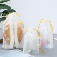 Transparent Waterproof Travel Cosmetic Bag Drawstring Storage Bag