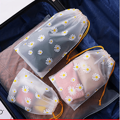 Transparent Waterproof Travel Cosmetic Bag Drawstring Storage Bag