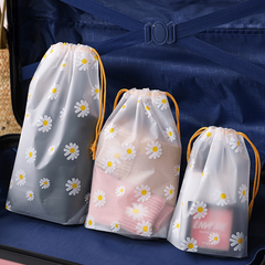 Transparent Waterproof Travel Cosmetic Bag Drawstring Storage Bag